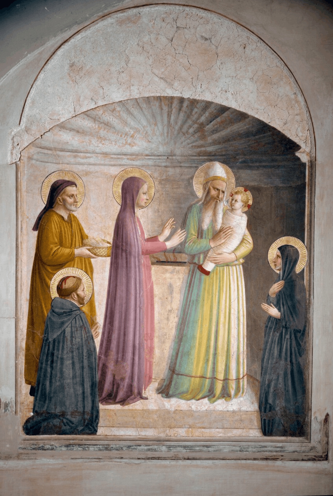 The Presentation of the Lord in the Temple – Simeon receives the Child Jesus and speaks his prophecy to Mary.