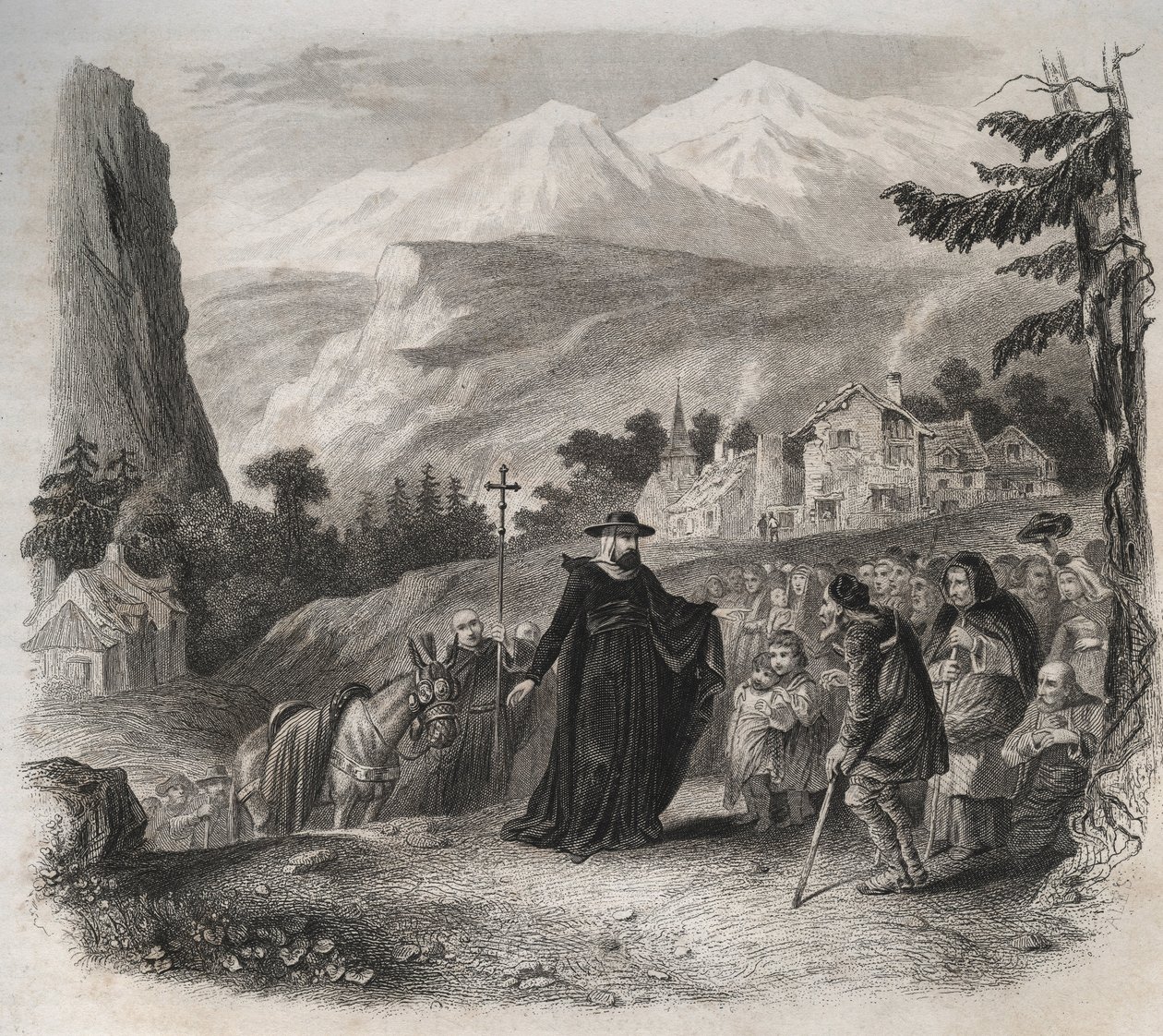 De heilige Franciscus van Sales predikt in de omgeving van Genève