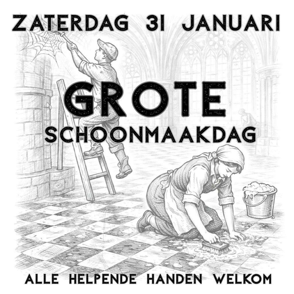 Cleaning Day in the church and parish house — announcement