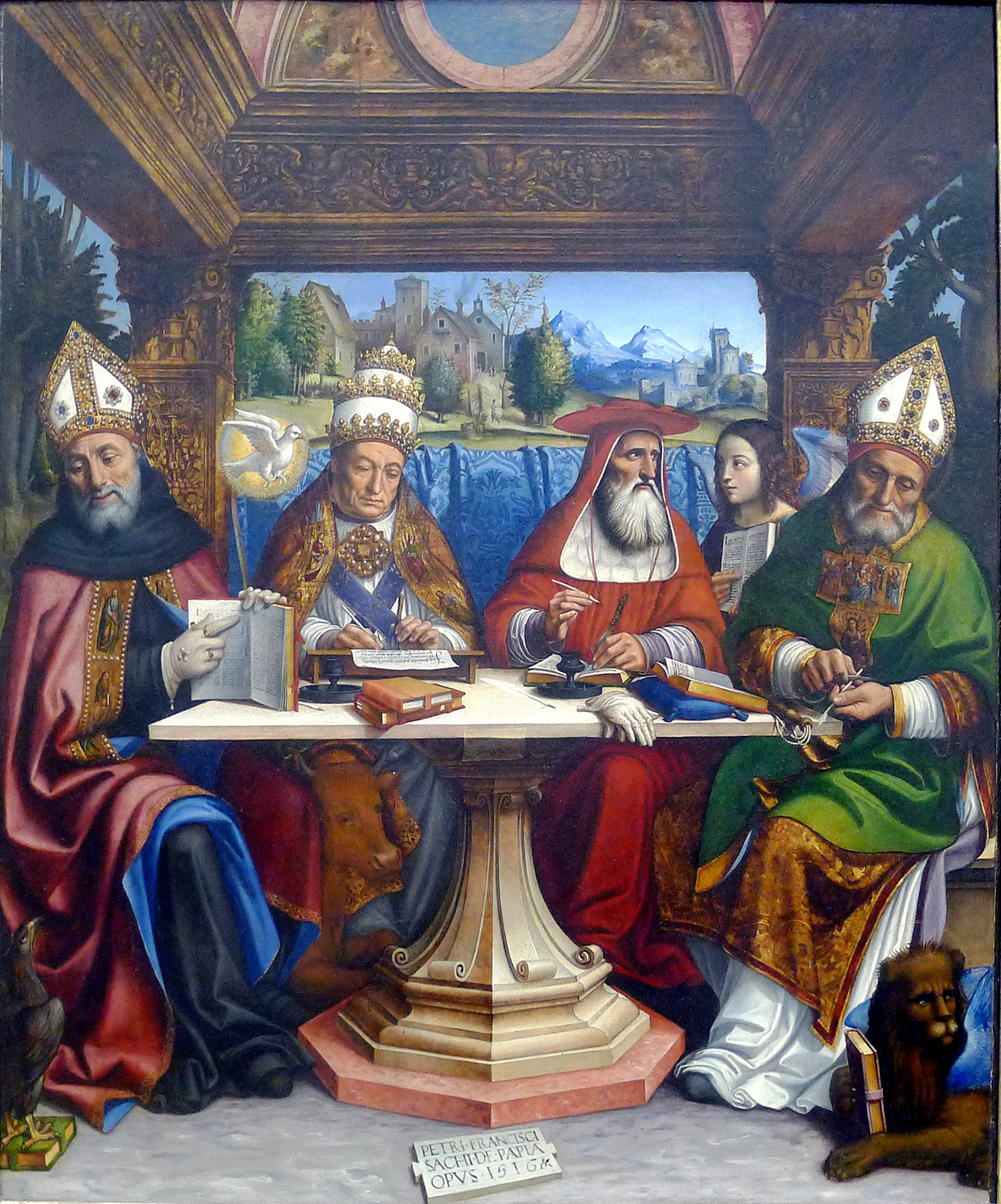 De vier grote kerkvaders van de Kerk.