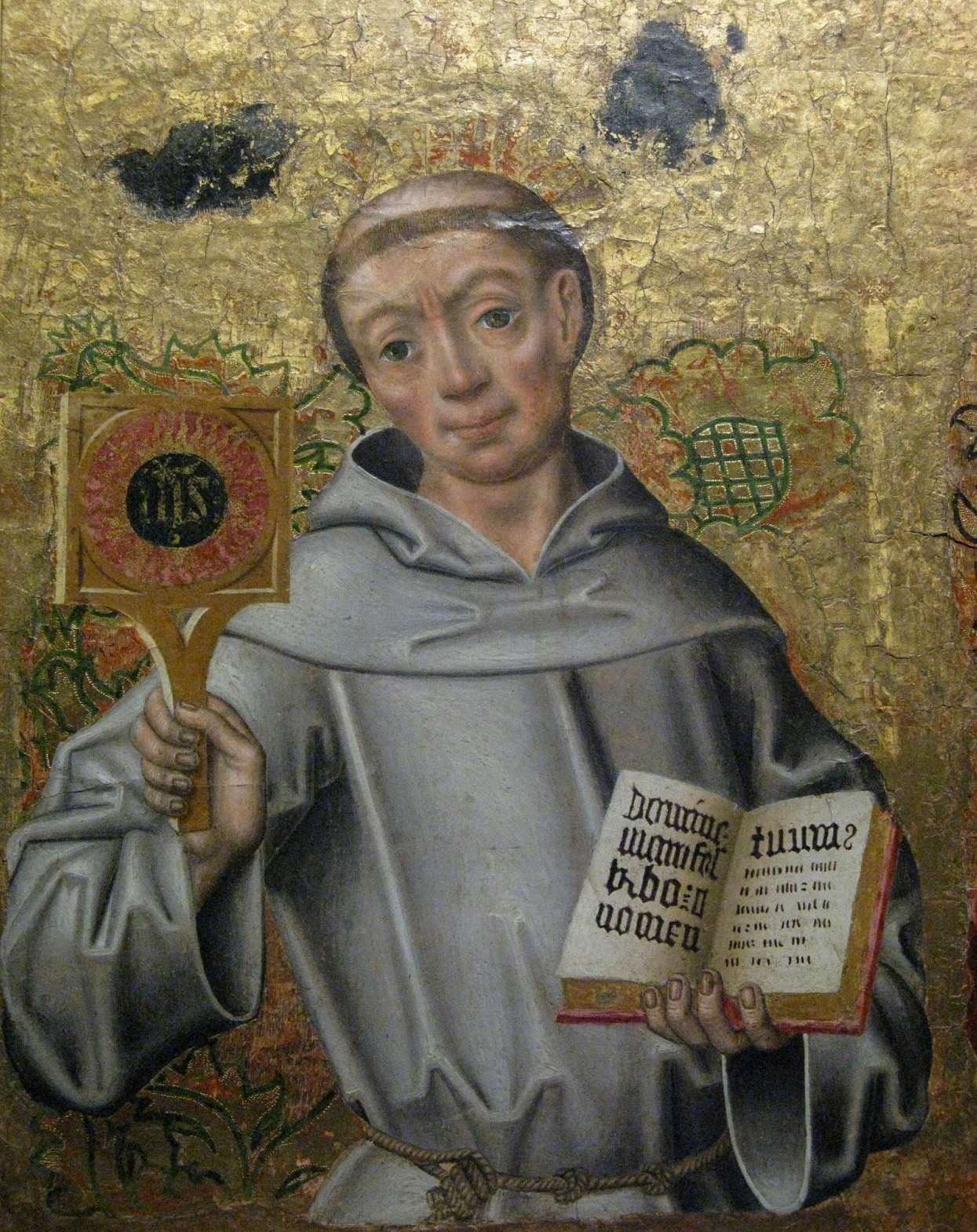 Saint Bernardine of Siena with the IHS monogram
