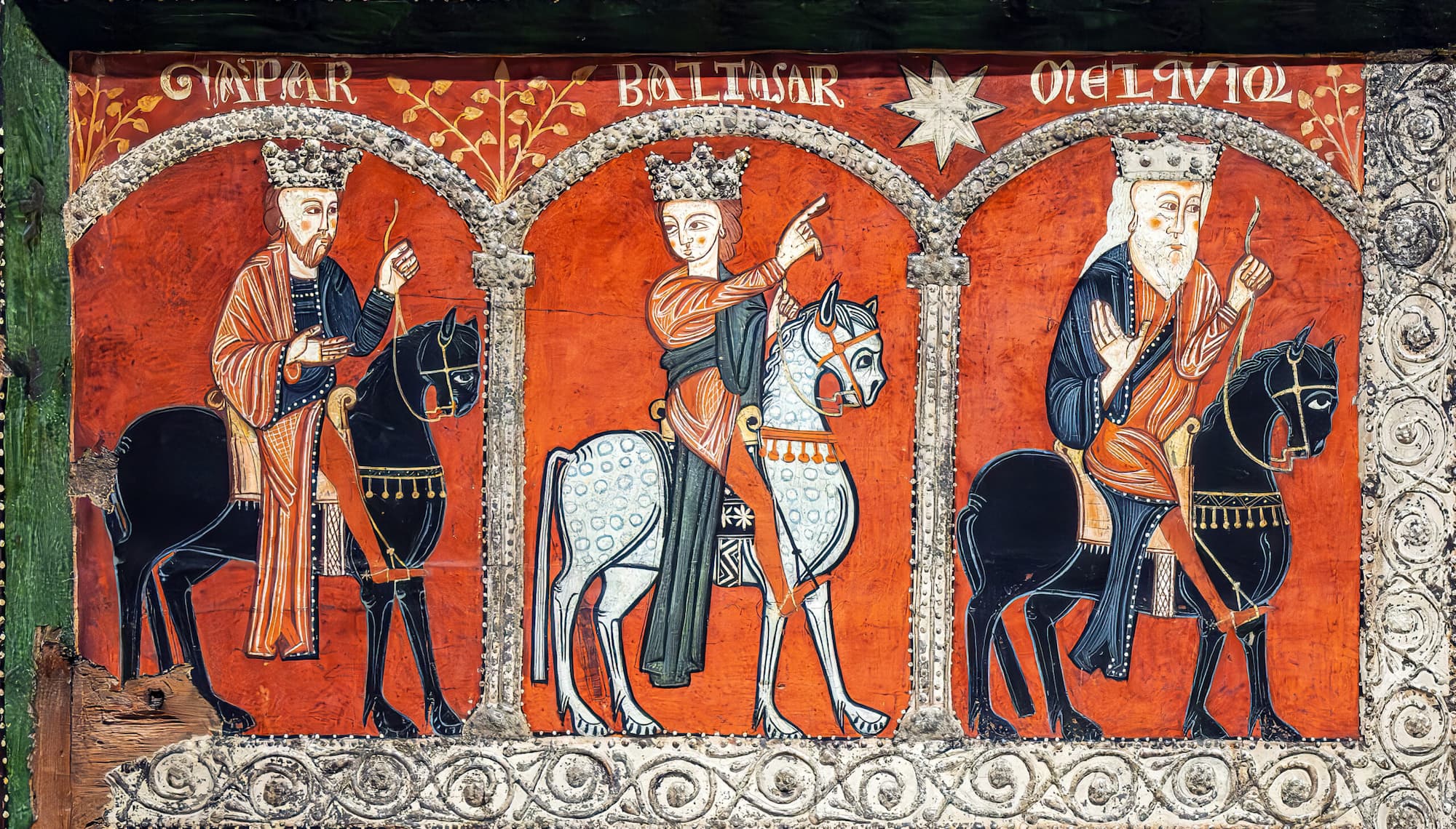 De Wijzen onderweg, geleid door de Ster.