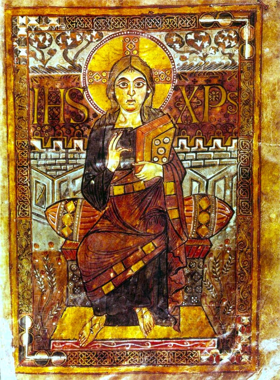 Christus in majesteit, Godescalc-evangeliarium, 781