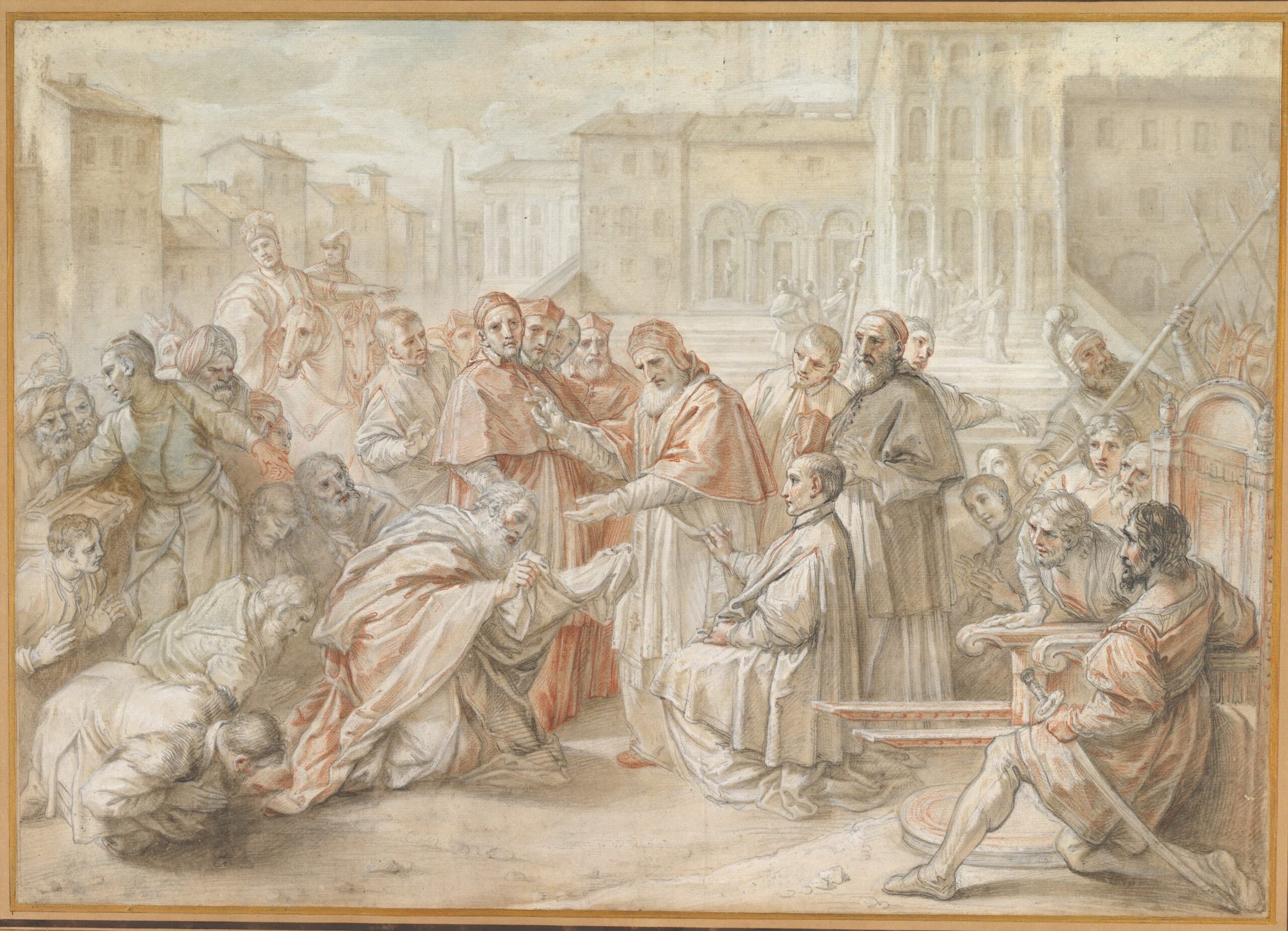 Paus Pius V en de ambassadeur van Polen