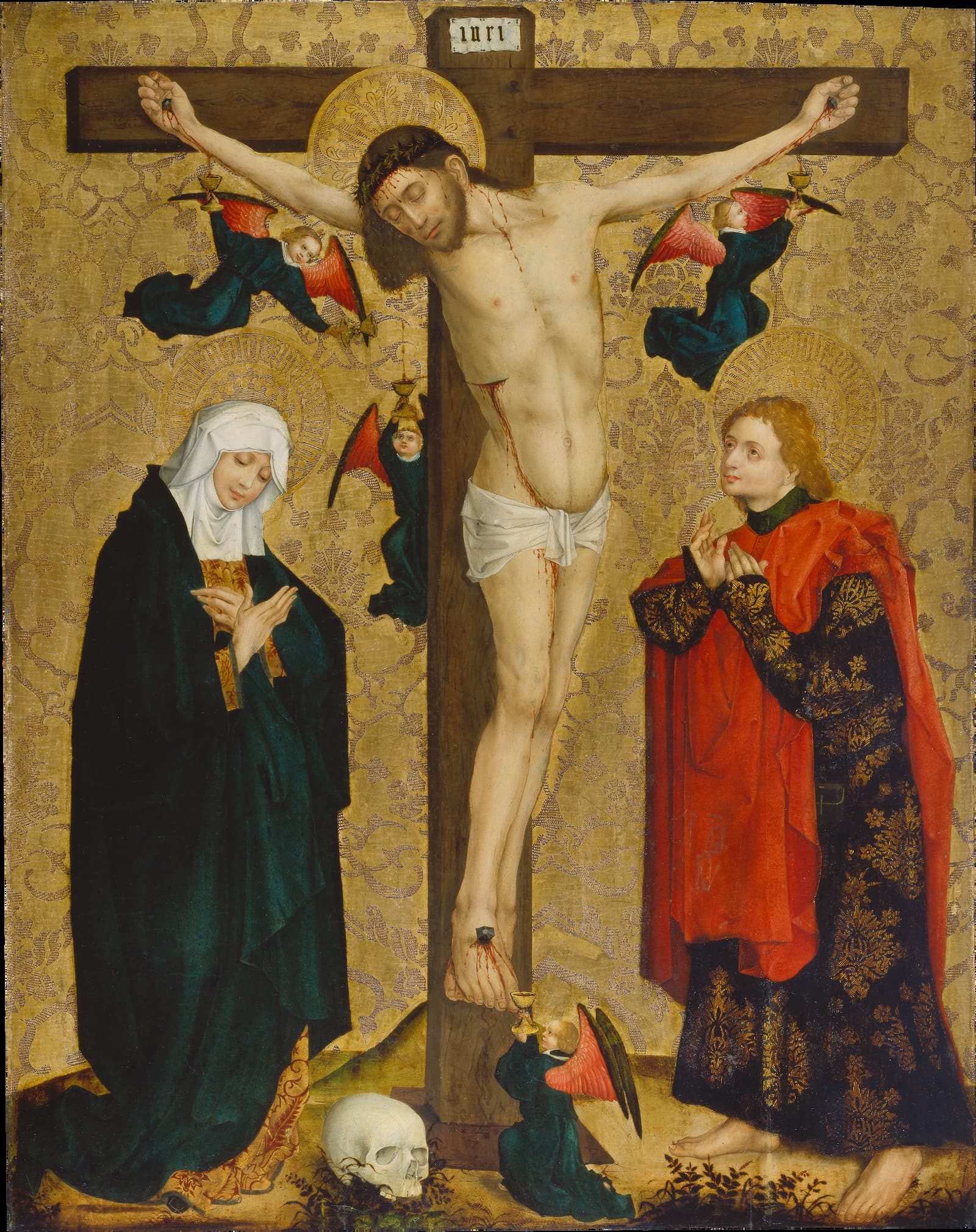 Kruisiging van Christus met Maria en Johannes
