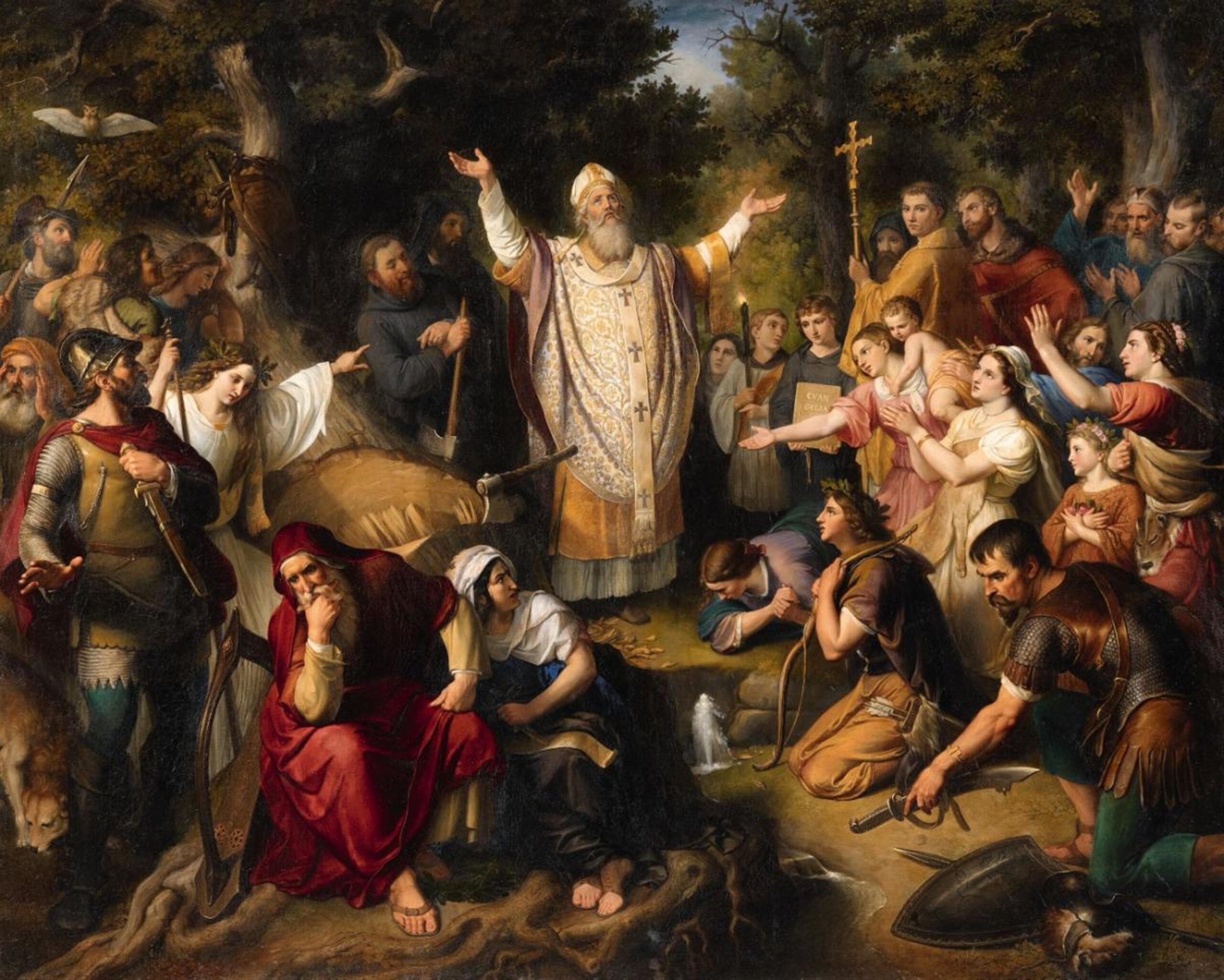 De heilige Bonifatius velt de Donareik