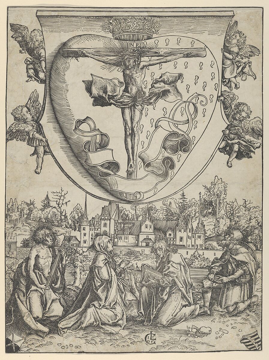 Het Heilig Hart van Jezus met de gekruisigde Christus