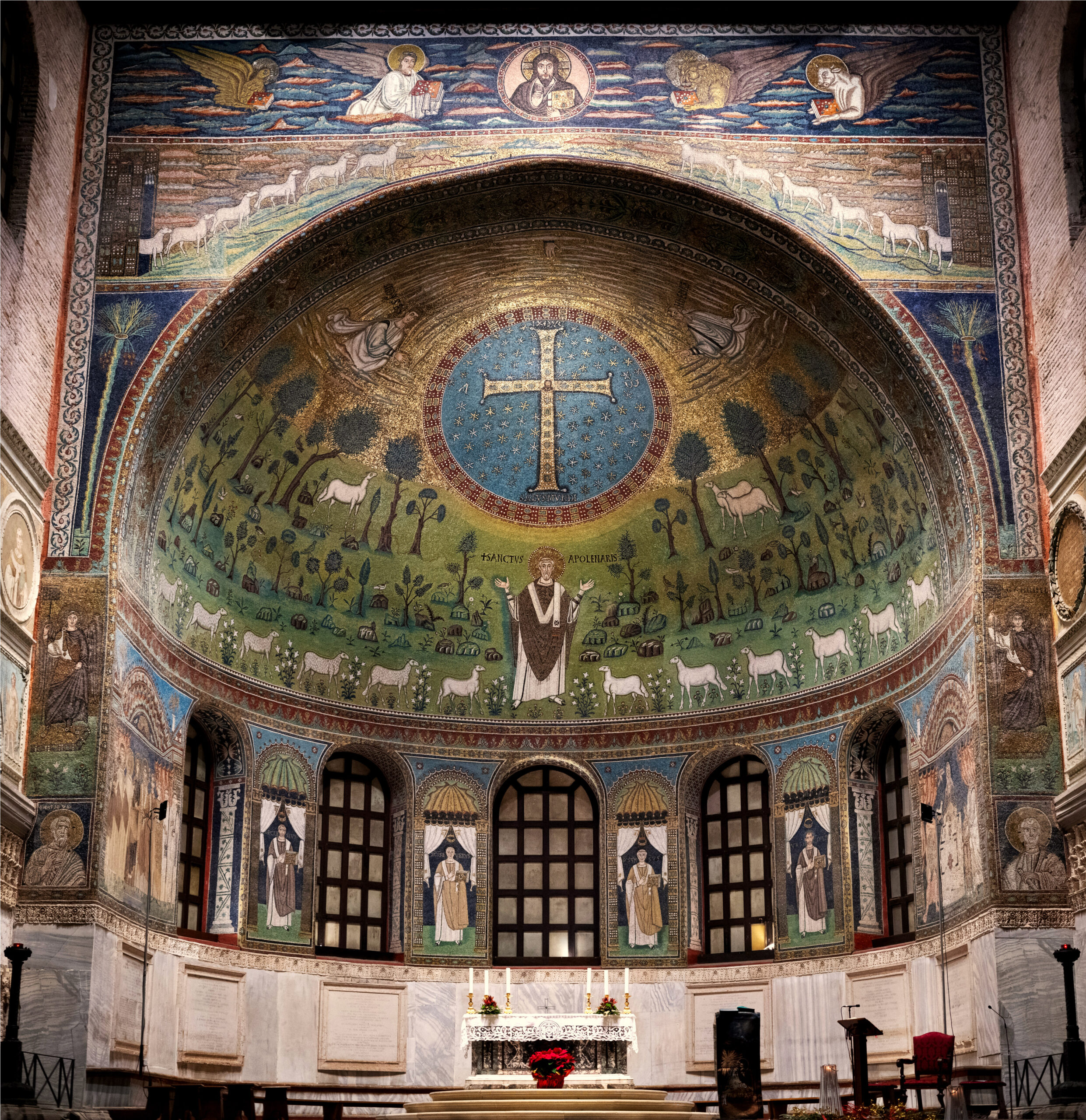Het apsismozaïek van de basiliek Sant’Apollinare in Classe te Ravenna