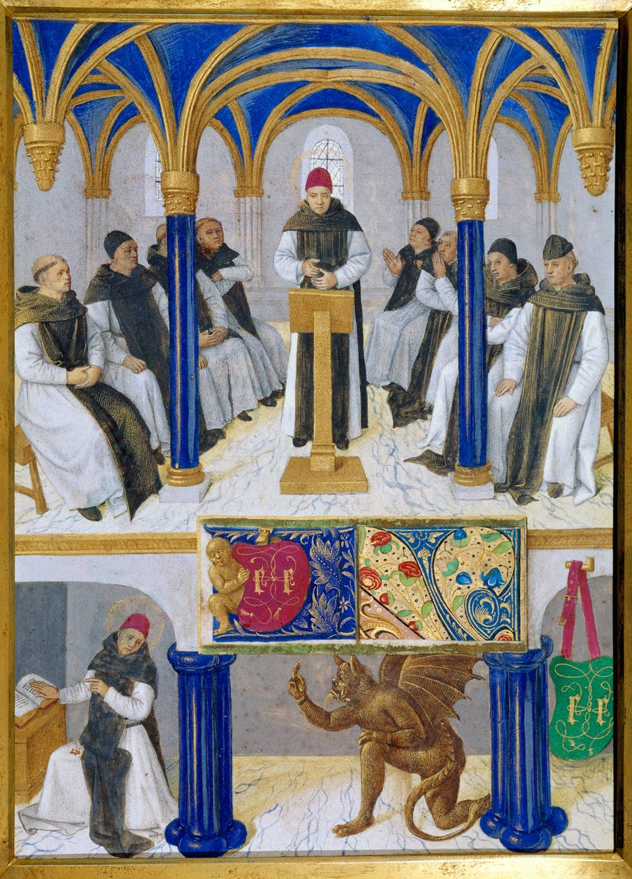 De H. Bernardus van Clairvaux onderricht zijn monniken