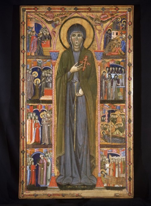 Dertiende-eeuwse tavola van de heilige Clara van Assisi