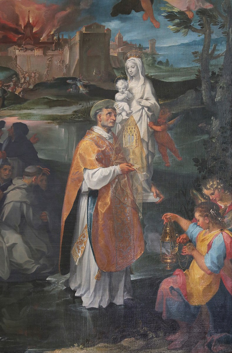De heilige Hyacinthus redt een beeld van de heilige Maagd, Francesco Vanni