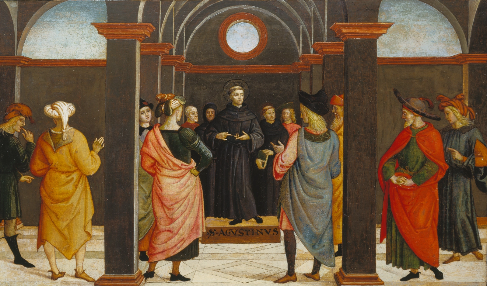 De heilige Augustinus predikt