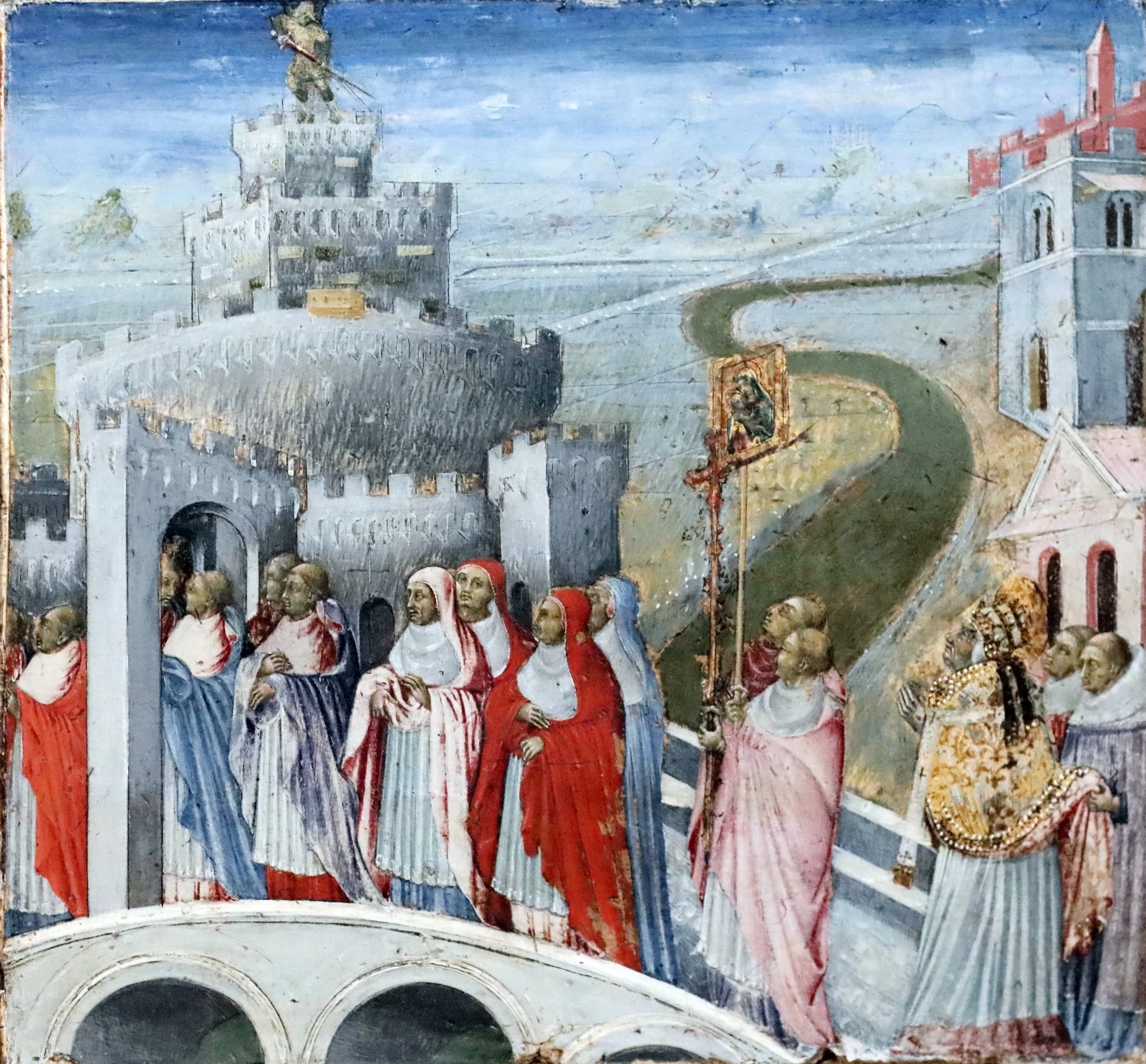 De processie van de heilige paus Gregorius de Grote tijdens de pest te Rome
