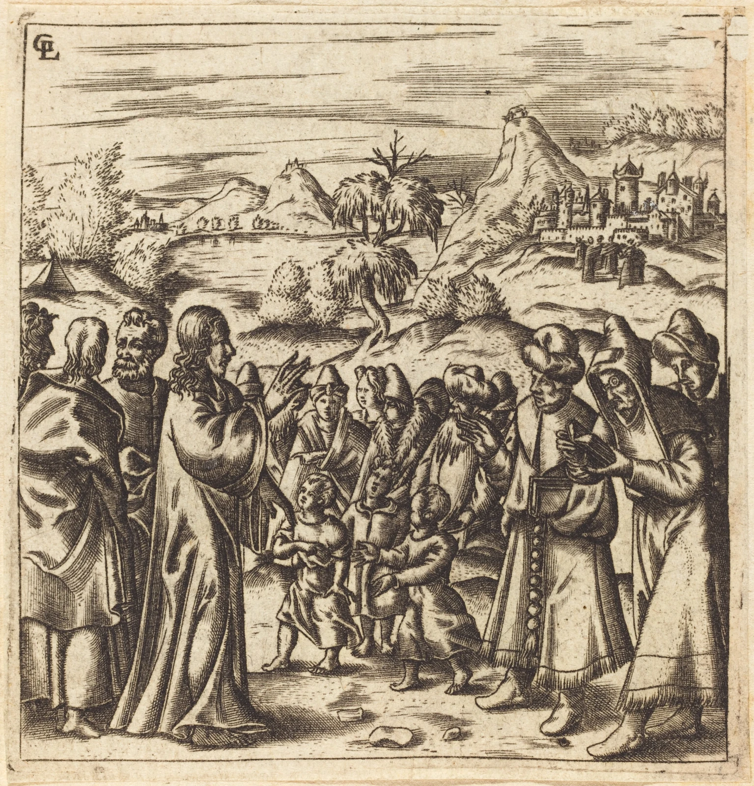 Christus met de schriftgeleerden en farizeeën