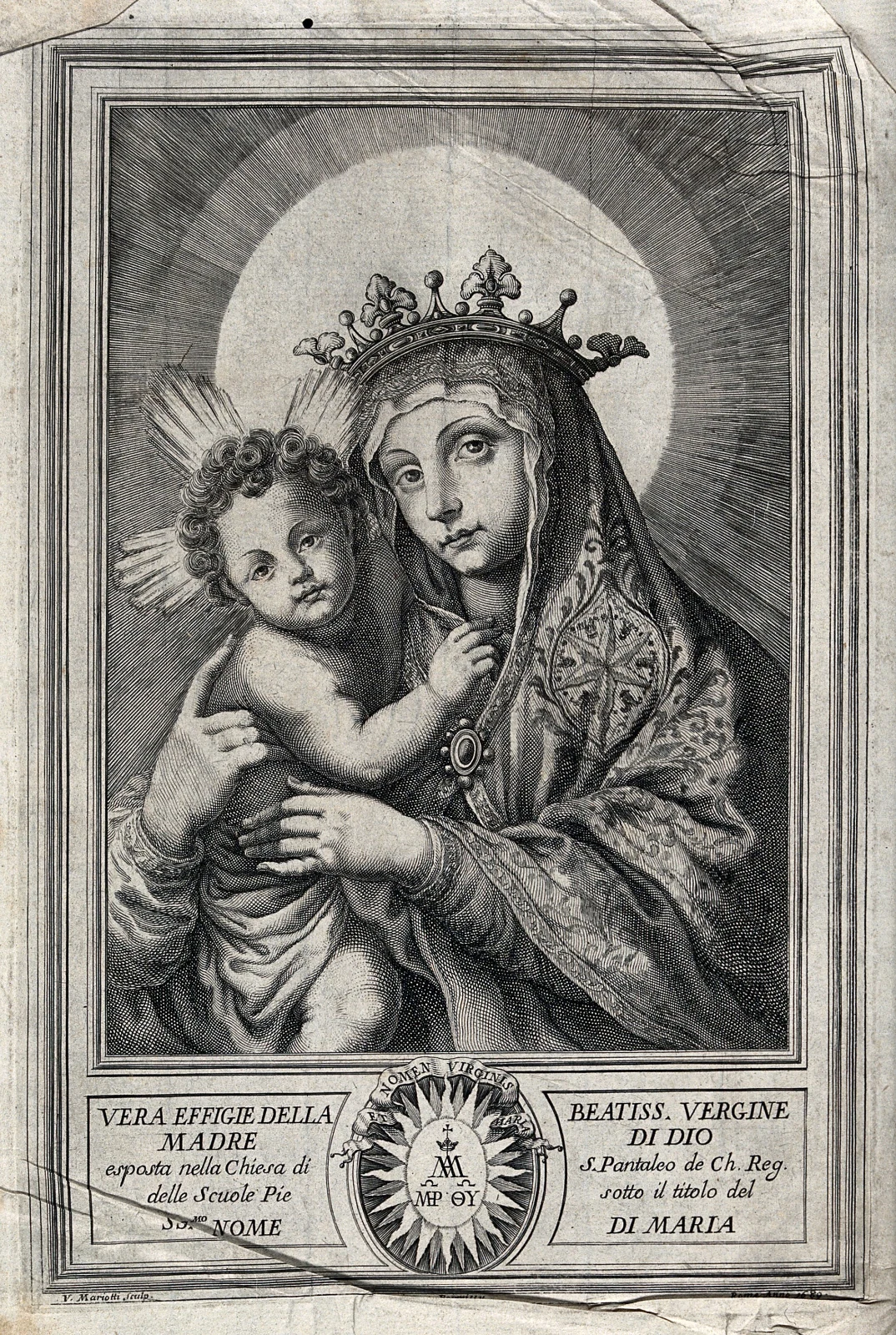 De Maagd Maria, vereerd onder de titel van de Allerheiligste Naam van Maria