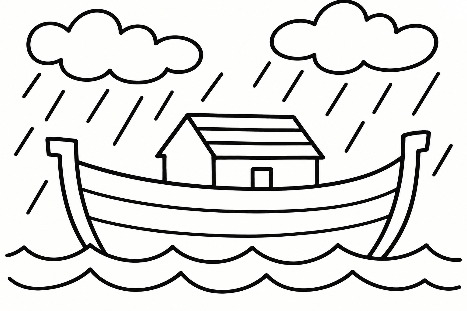 Kleurplaat De ark van Noach