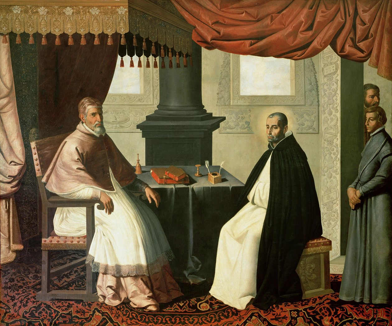 H. Bruno bij paus Urbanus II, schilderij van Francisco de Zurbarán