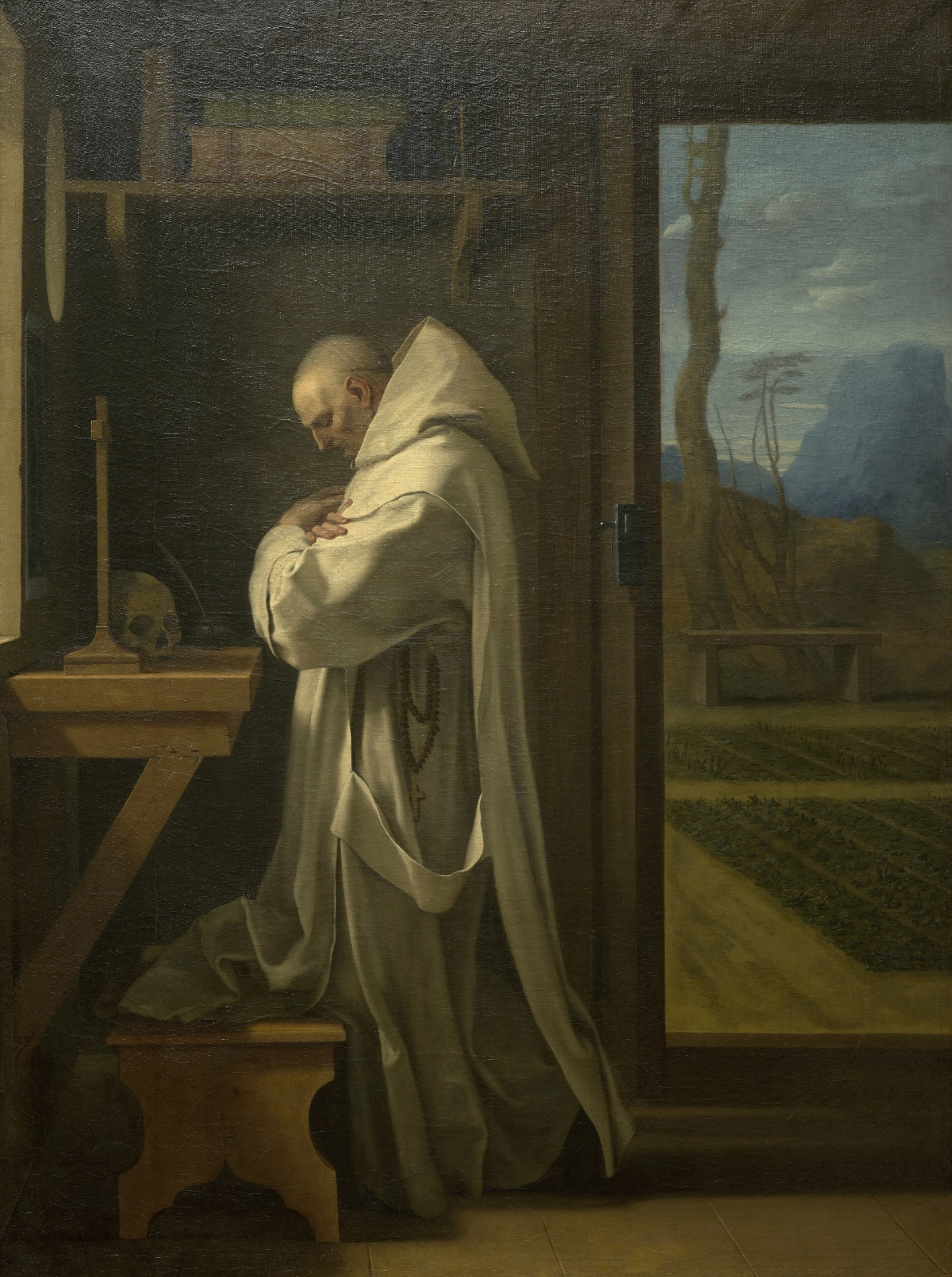 H. Bruno in gebed, schilderij van Eustache Le Sueur