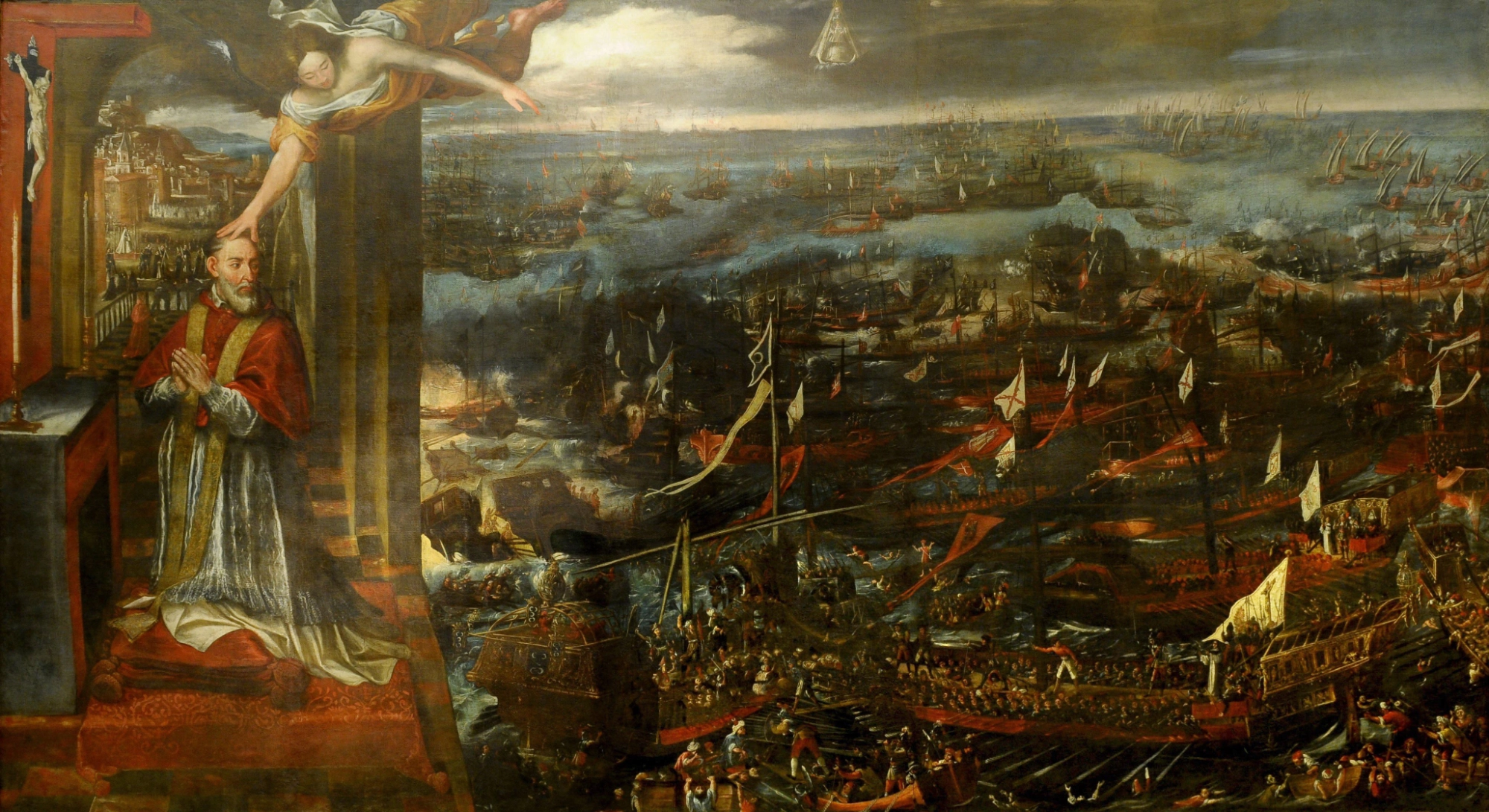 De H. Paus Pius V en de overwinning bij Lepanto