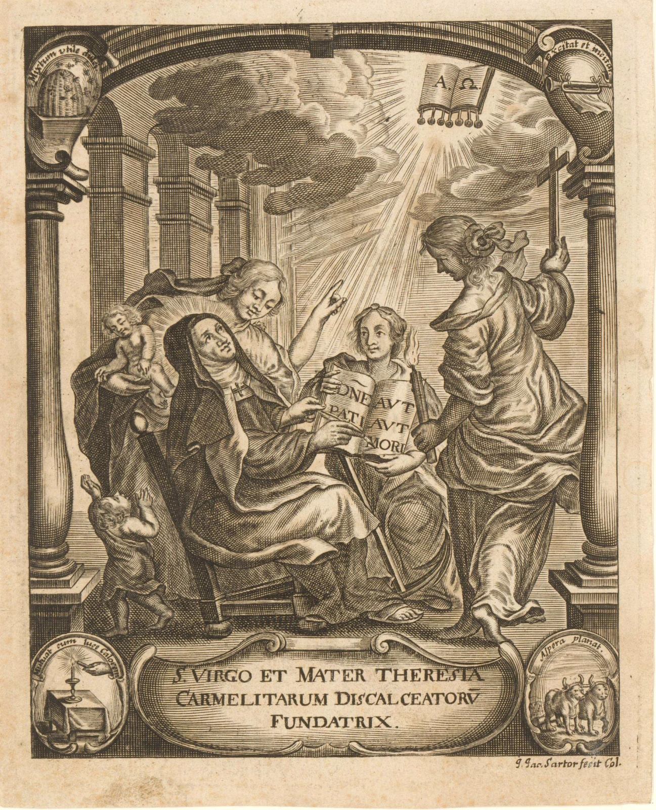 De H. Teresia van Jezus als stichteres van de ongeschoeide Karmel