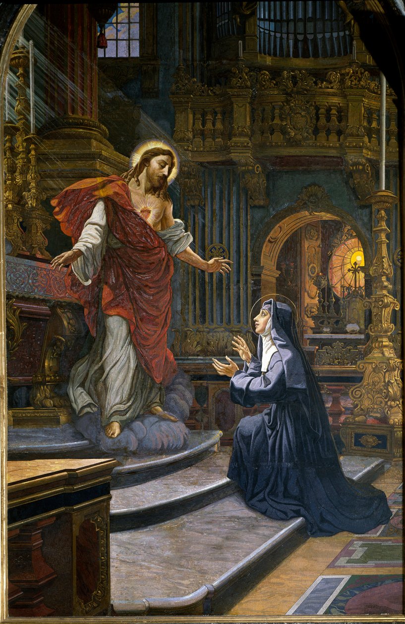 Christus verschijnt aan de H. Margaretha Maria Alacoque