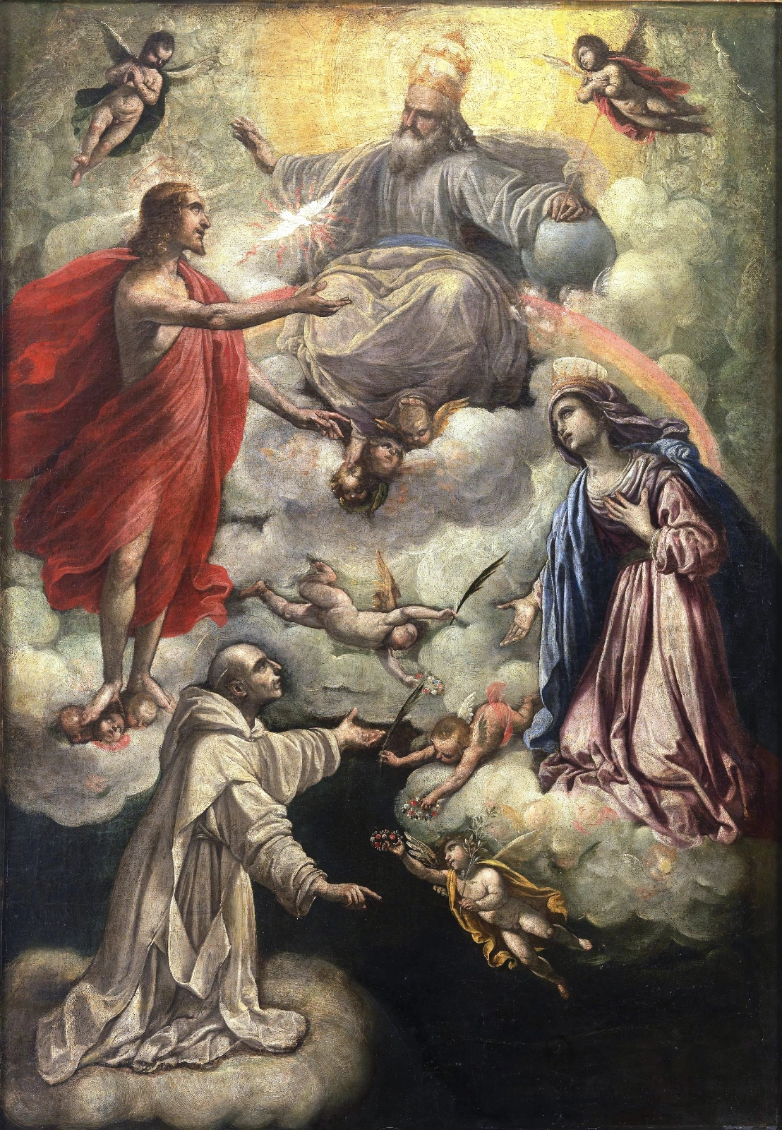 Visioen van de H. Bruno, schilderij van Rutilio Manetti