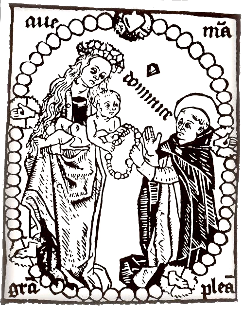 De H. Dominicus en Onze Lieve Vrouw van de Rozenkrans
