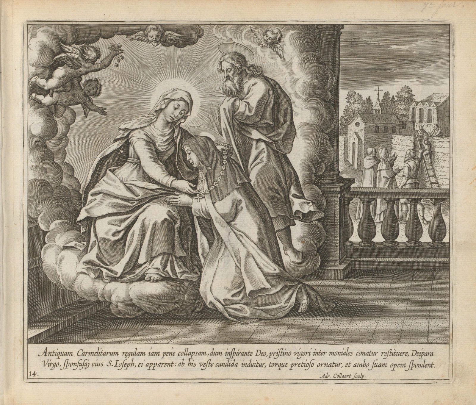 Onze-Lieve-Vrouw en de H. Jozef verschijnen aan de H. Teresia van Jezus